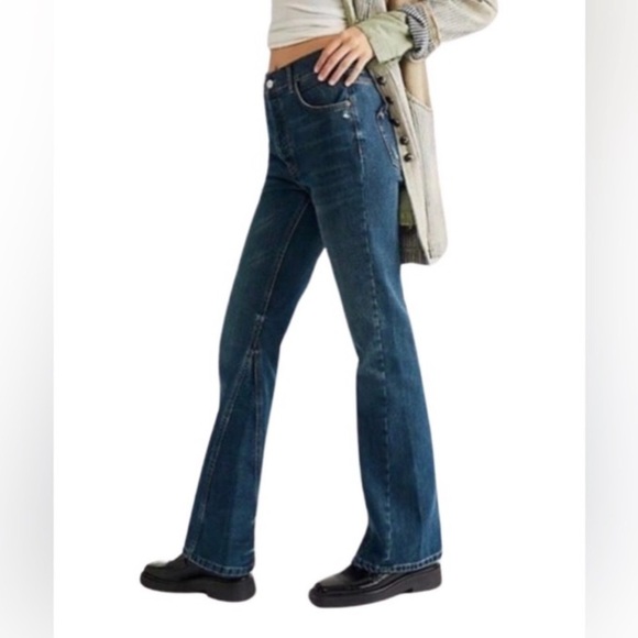 Free People We The Free Serafin Midrise Slim Bootcut Jeans - Picture 1 of 5
